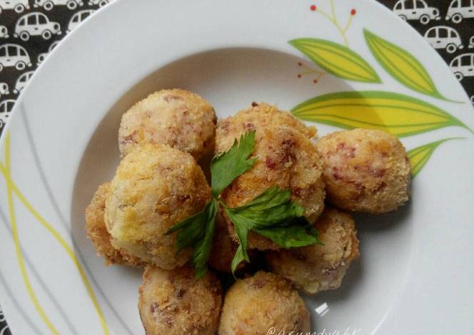 Resep corned beef aracini (bola bola nasi) oleh arumdyahk 