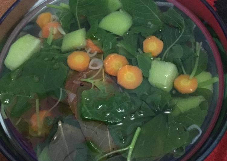 resep lengkap untuk Bening bayam wortel labu siam (Diet GM day 2)