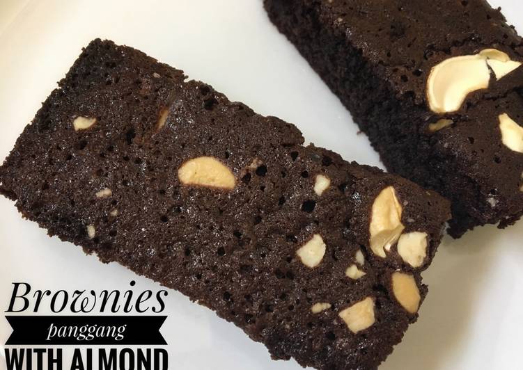 Resep Brownies panggang toping almond - #kitakoki