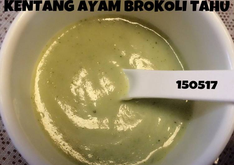 resep makanan Mpasi 6m 4*kentang ayam brokoli tahu