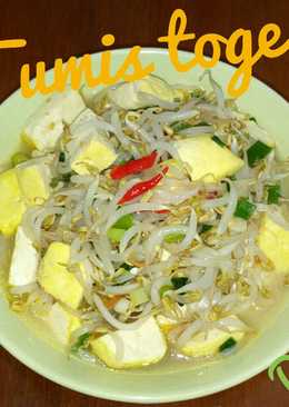 Tumis toge with tahu