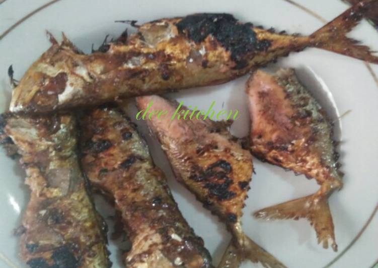 resep lengkap untuk Kembung bakar pedas manis