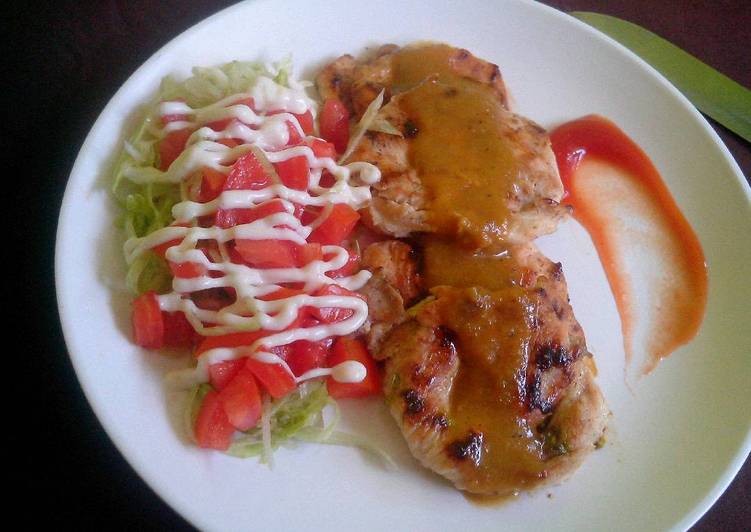 gambar untuk resep makanan Chicken steak (breakfast #DGM day 5)