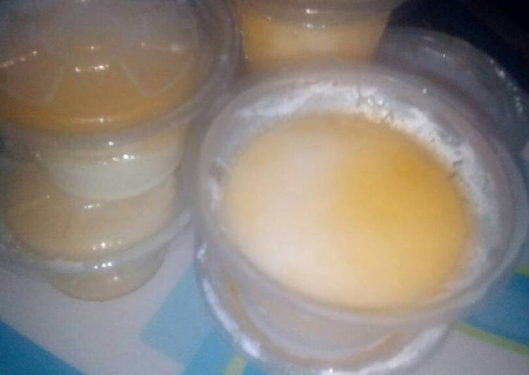 resep lengkap untuk Puding sirup sutra