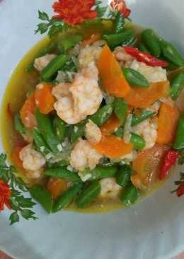 Tumis udang buncis wortel