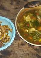 Sayur asem bumbu halus&ikan teri goreng tepung