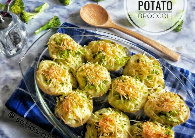 cara membuat Baked Potato Broccoli