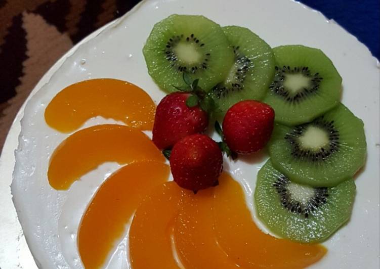 gambar untuk resep makanan No bake Cheesecake with Fruits