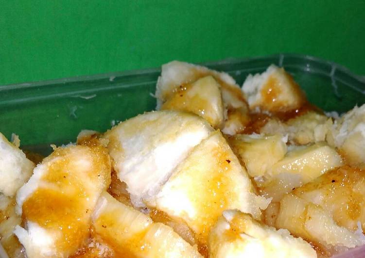 resep makanan Singkong Caramell Rebus