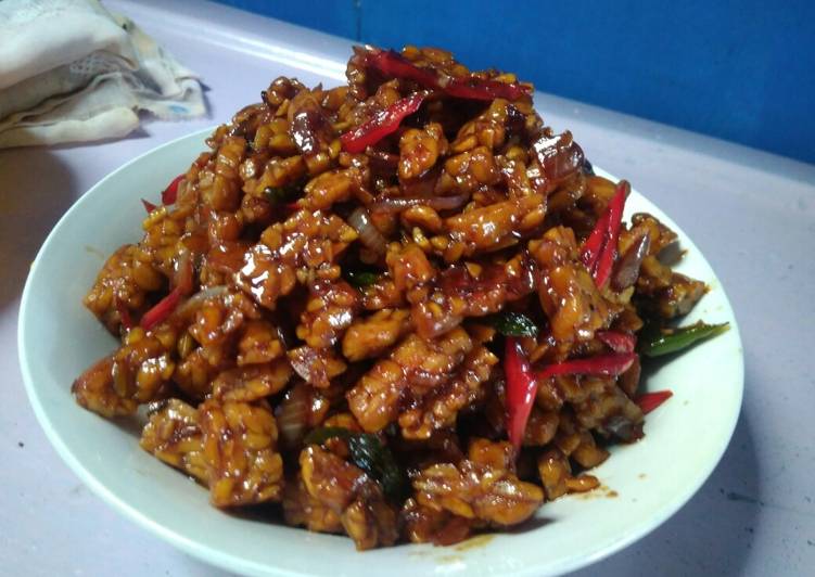 Orek Tempe Basah Pedas Manis foto resep utama