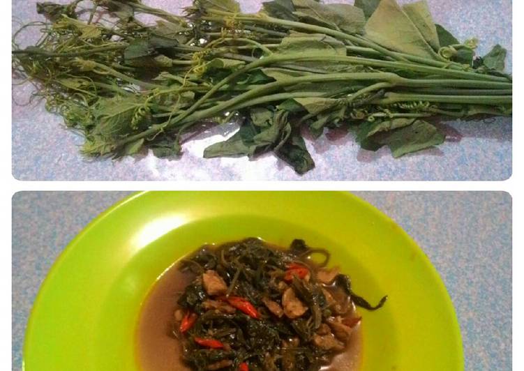 resep Tumis pucuk daun labu kangkun