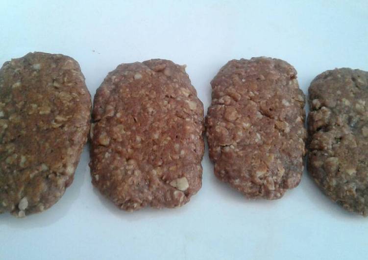 resep masakan Choco Oat Cookies (cookies teflon)