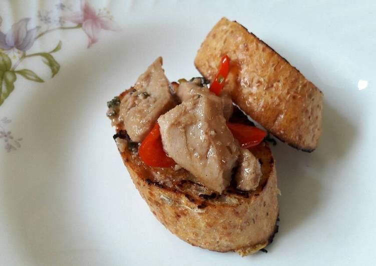 gambar untuk resep Tuna Teriyaki Marinade And Garlic Bread