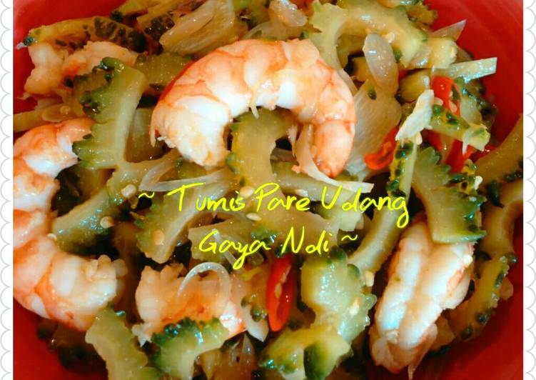 gambar untuk resep Tumis Pare Udang gaya Ndi