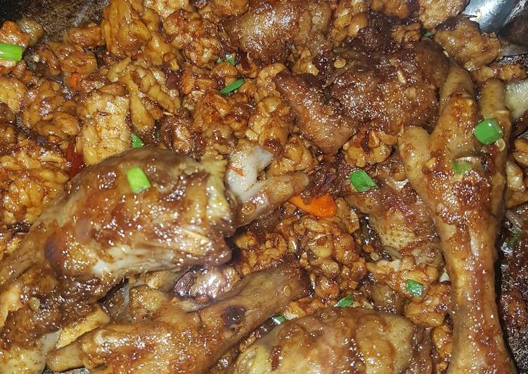 gambar untuk cara membuat Orak arik tempe kpla cker ayam kecap