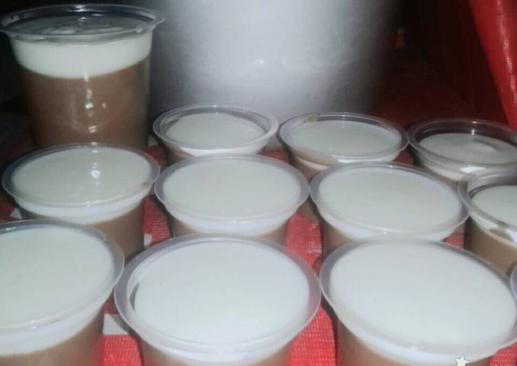 Resep Puding coklat with vla By Ratna Mom bagas