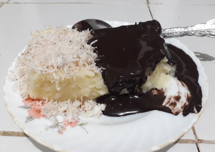 Getuk topping cokelat & kelapa recipe main photo