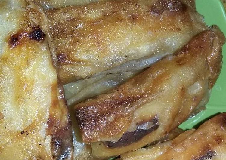 cara membuat Lumpia isi nanas-apel keju quickmelt