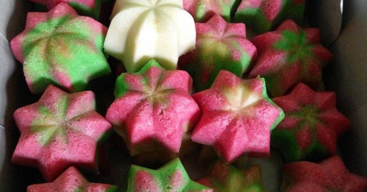 Resep Bolu kukus rainbow