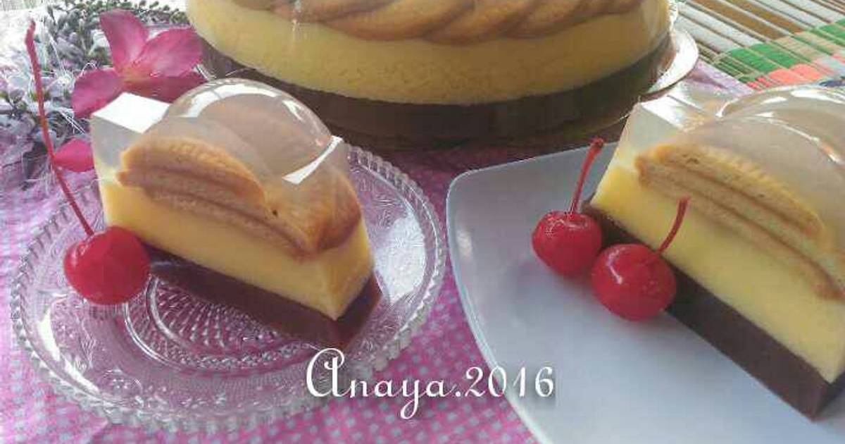  Resep  Puding  Regal  3 Lapis  rasanya kurang kl makan 1 iris 