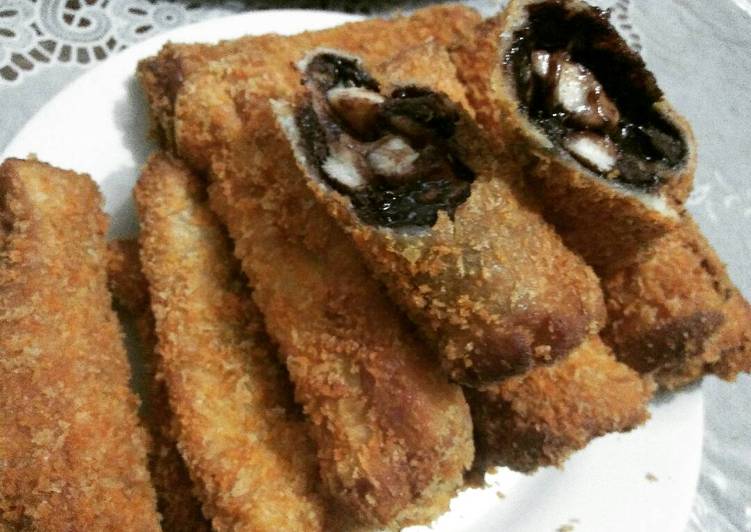 gambar untuk resep makanan Roti Goreng Pisang Coklat Keju Lumer