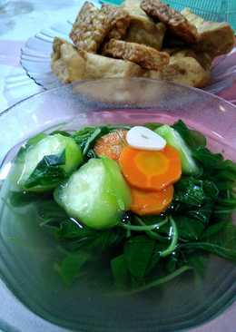 Sayur bayam oyon (gambas)