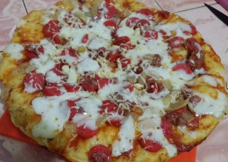 resep lengkap untuk Pizza Teflon Simple Empukk