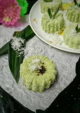 Kue putu pakai cetakan puding
