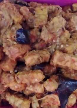 Sambal tempe terong pedas ala a2s