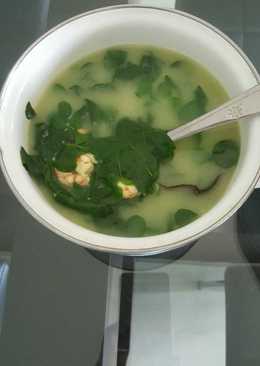 Sayur bobor daun kelor udang