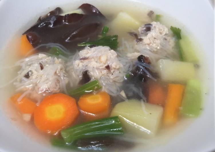 resep makanan Sop Bakso Rambut ala ala Rumahan