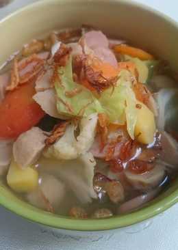 Sayur Sop Bakso dan Sosis