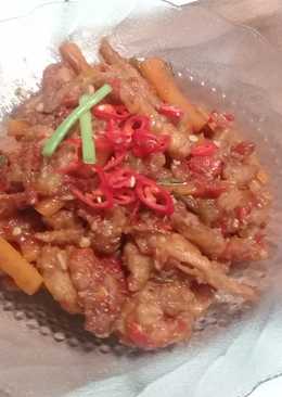 Jamur Krispy Saus Pedas Manis