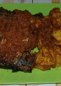 Ikan salem + tahu bumbu nusantara