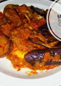 Balado terong bakar telur galantin