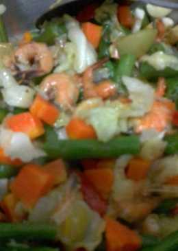 Tumis udang sayuran ala ala