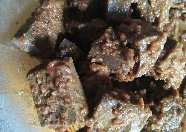 Resep Hati Sapi Bumbu Kacang Gurih Oleh Anastasia Citra Purwani