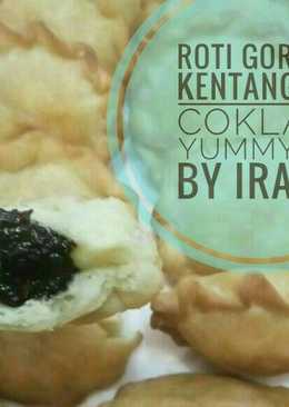 Lembut & crispy,Roti goreng kentang isi coklat