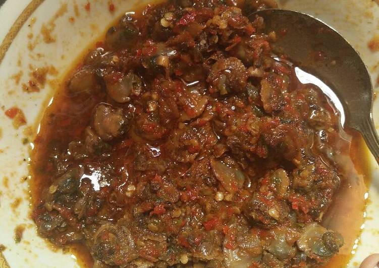 Resep Sambel kerang pedas manis By Andany Hany