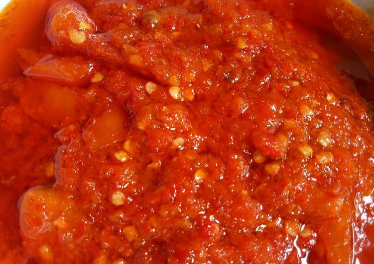 resep Sambel tomat (sambel lontong,sambel nasi,sambel multi fungsi)??