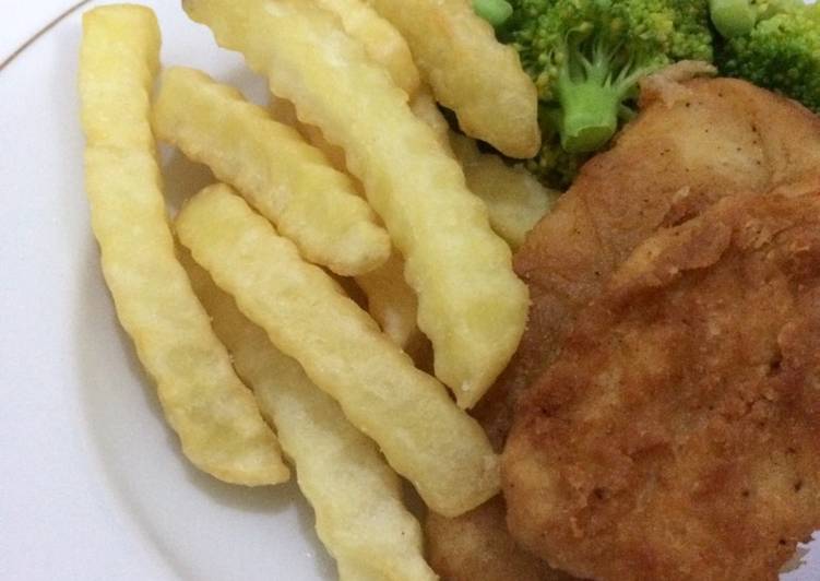 resep makanan Fish n Chips super mudah ??