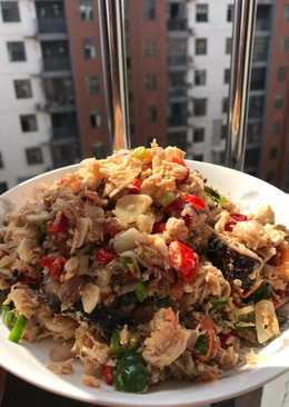 Ayam suwir pelangi masak dabu dabu