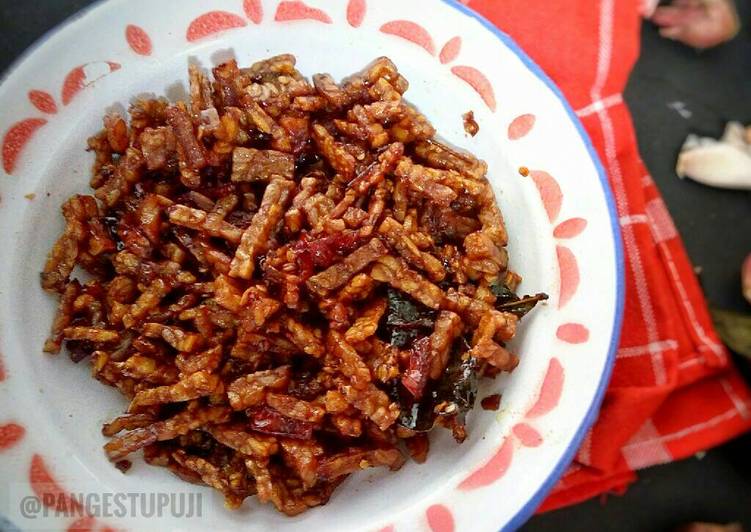 bahan dan cara membuat Tempe Orek kering