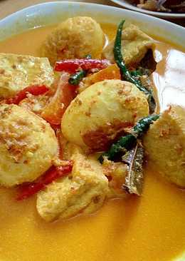 Telur+tahu kuah santan