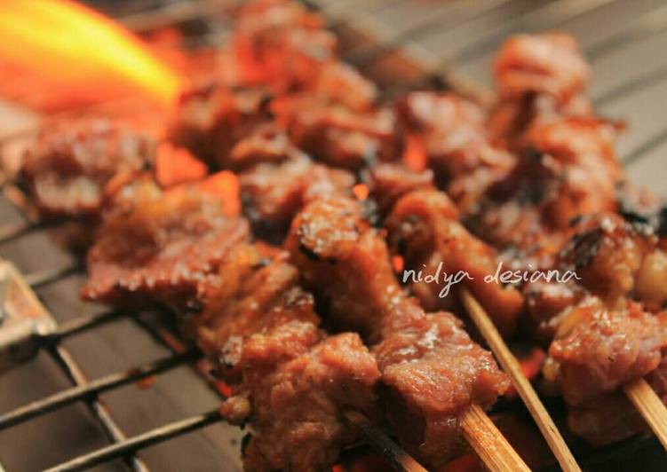 gambar untuk resep makanan Sate Sapi Asem Manis