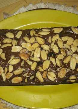 Brownis panggang kacang almond (simple)