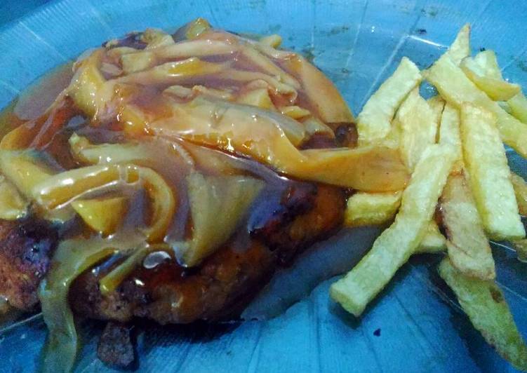 gambar untuk cara membuat Steak tempe saus jamur