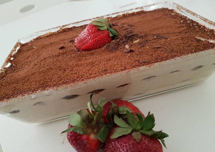 gambar untuk cara membuat Tiramisu No bake No egg