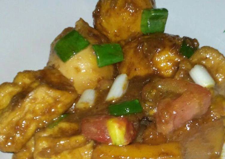 gambar untuk resep makanan Semur tahu kentang dan telur