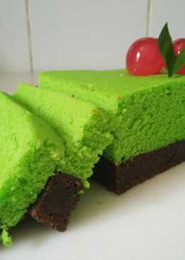 Brownies kukus pandan